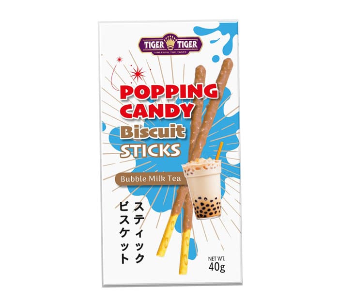 POPPING CANDY BISCUITS STICKS BUBBLE MILK TEA